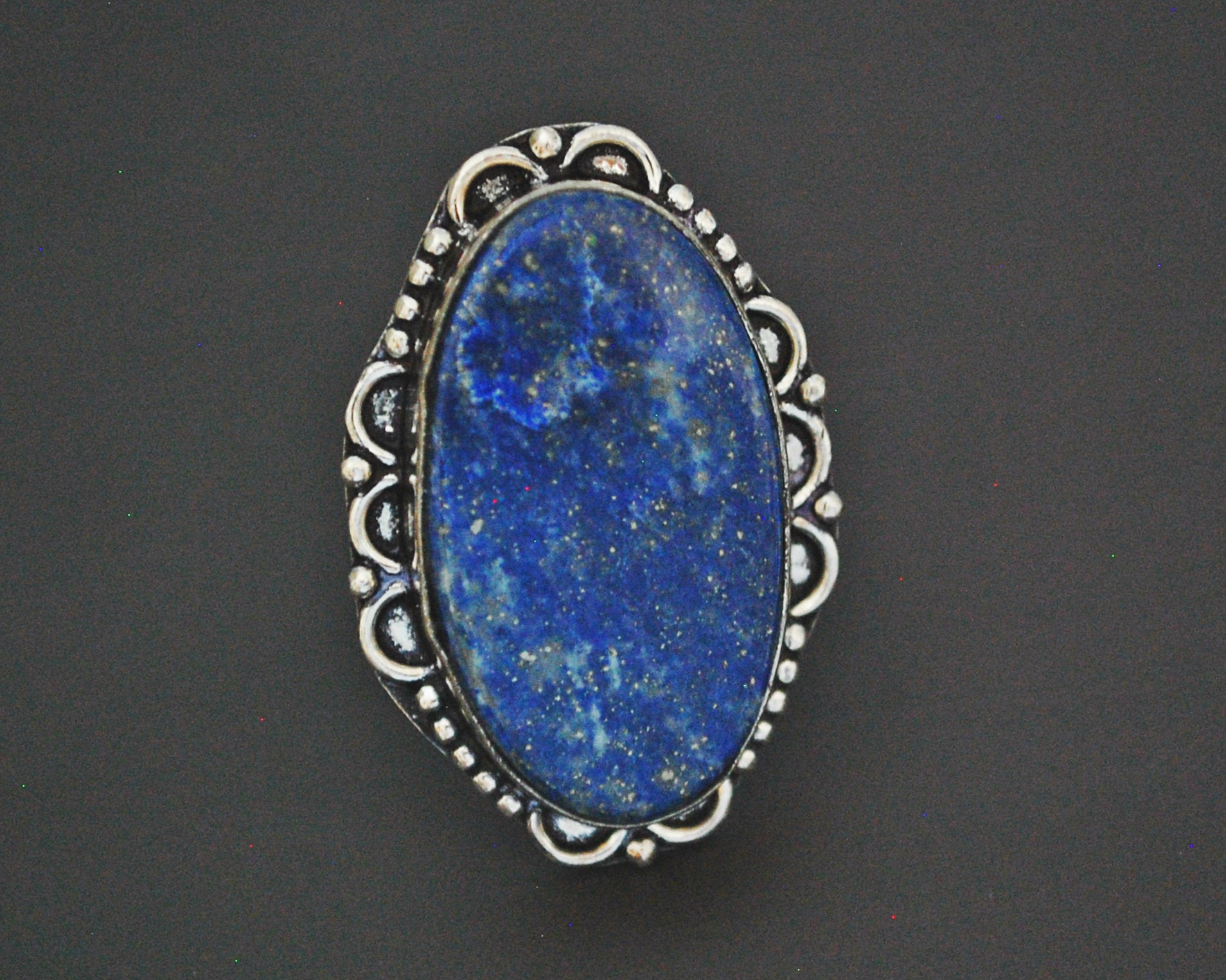 Ethnic Lapis Lazuli Ring from India - Size 9
