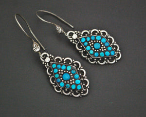 Ethnic Turquoise Earrings from India