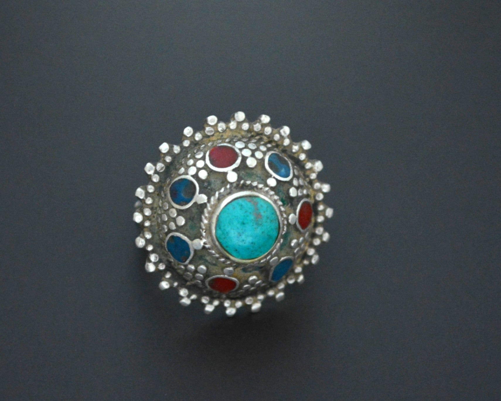 Afghani Turquoise Ring - Size 8.5