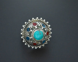 Afghani Turquoise Ring - Size 8.5