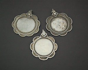 Rajasthani Silver Disc Pendant - Set of Three