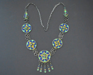 Berber Enamel Necklace - Algerian Kabyle Berber Necklace