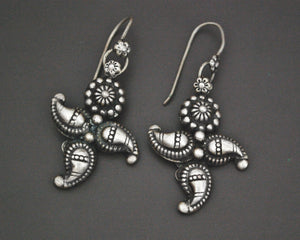 Rajasthani Silver Paisley Earrings