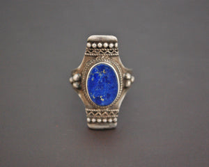 Ethnic Lapis Lazuli Ring from India - Size 8.5