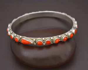 Berber Coral Bangle Bracelet