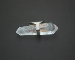 Crystal Quartz Point Pendant on Sterling Silver Setting