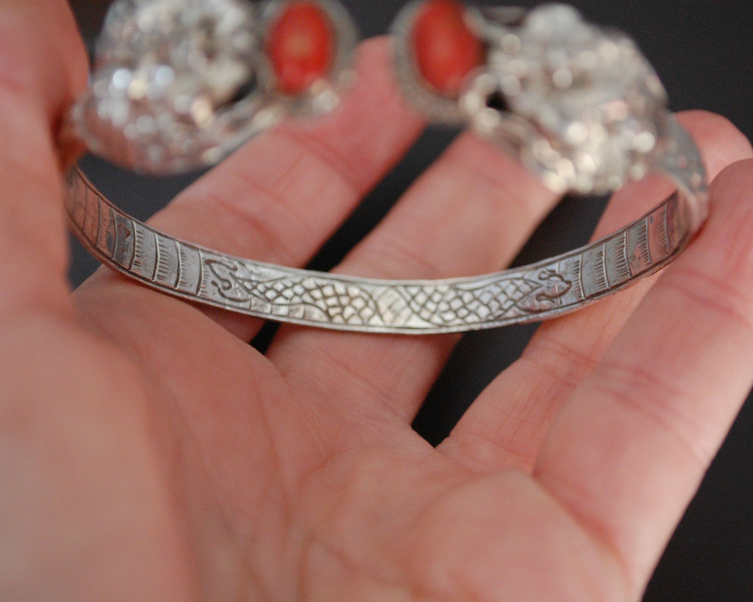 Nepali Dragon Coral Bracelet