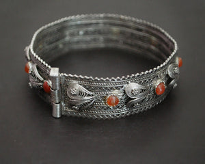 Yemeni Filigree Bracelet with Carnelian