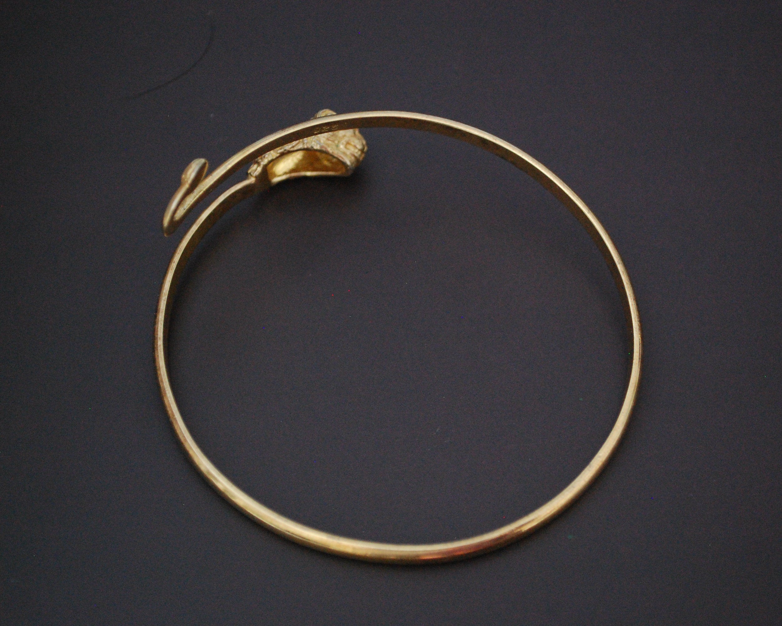 Vintage Gilded Lion Head Bracelet or Upper Arm Bracelet