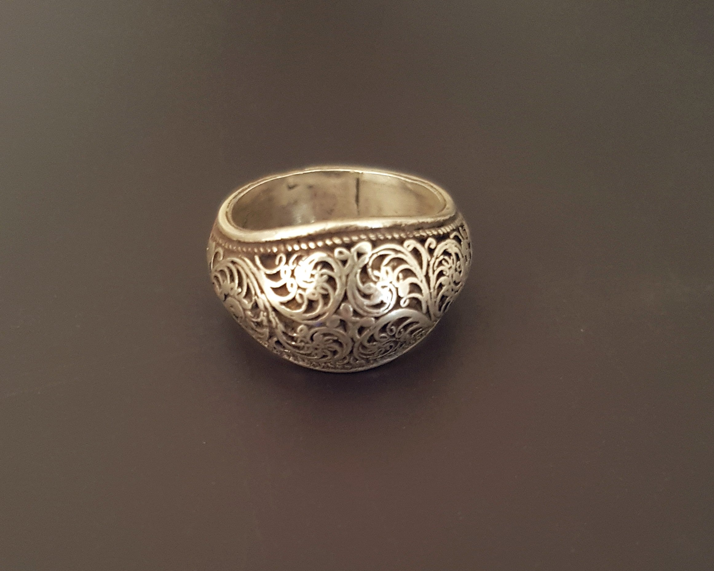 Nepali Filigree Band Ring - Size 7.25