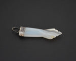 White Agate Figa Hand Lucky Charm Pendant