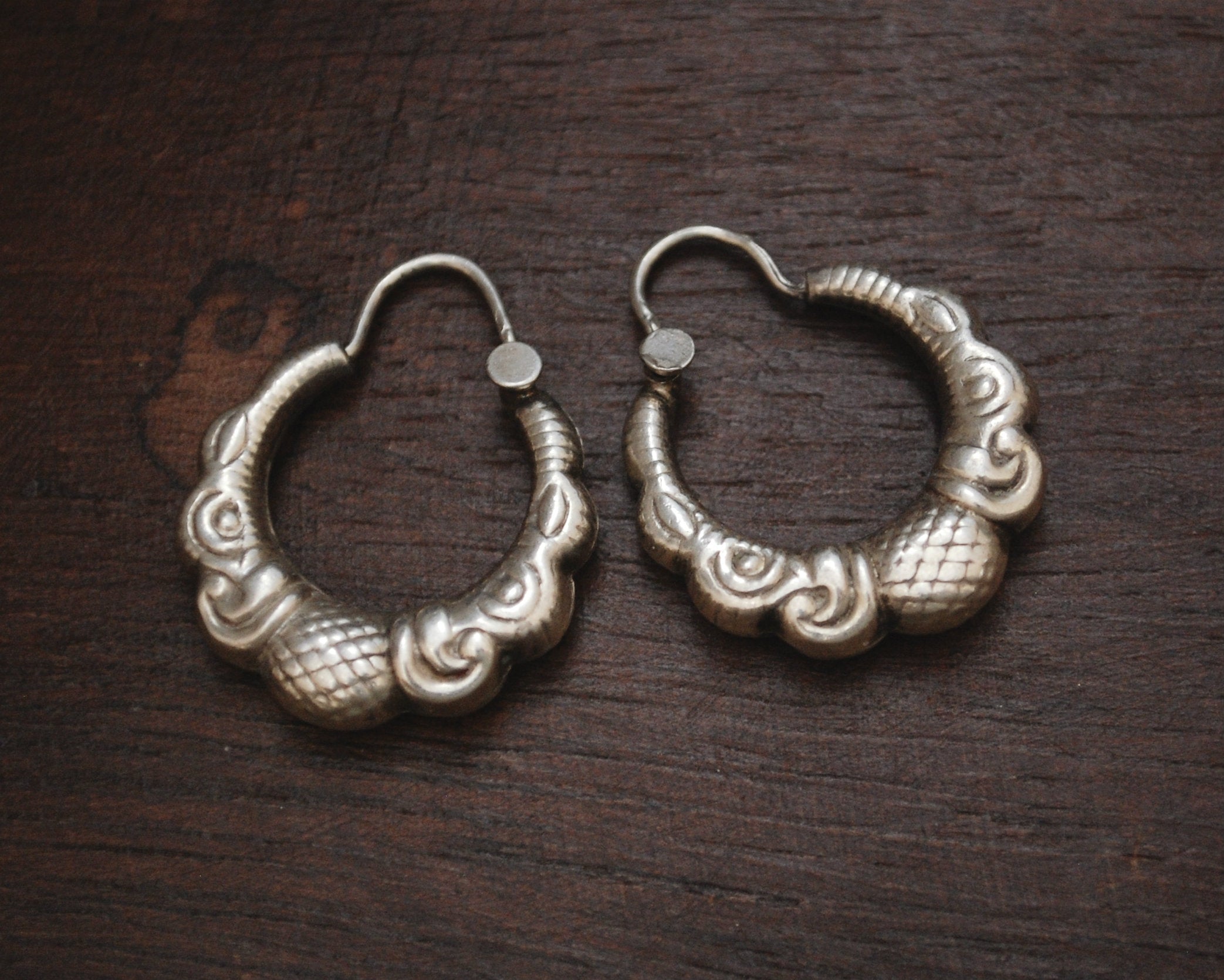 Ethnic Hoop Earrings from Nepal - Small