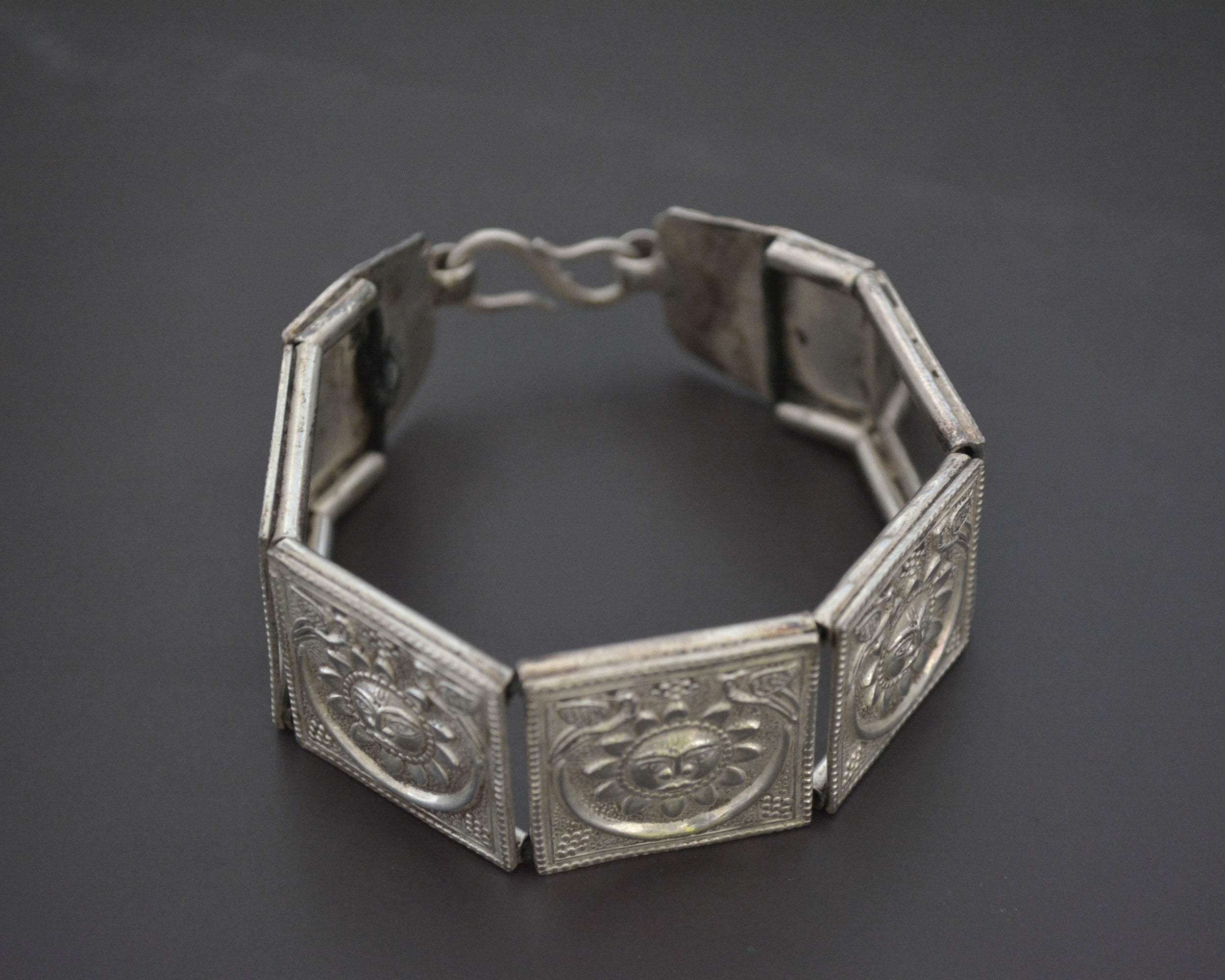 Rajasthani Sun Link Bracelet on Cord