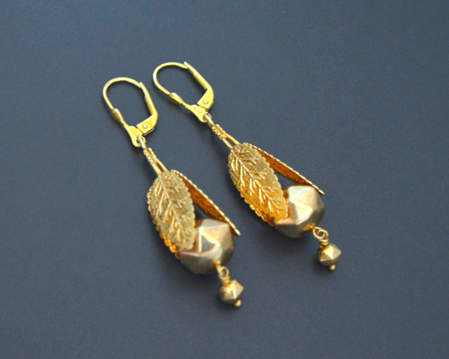 Reserved for A. - Gilded Dangle Earrings from Croatia