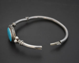 Vintage Turquoise Bracelet from India - SMALL/MEDIUM - Hinged