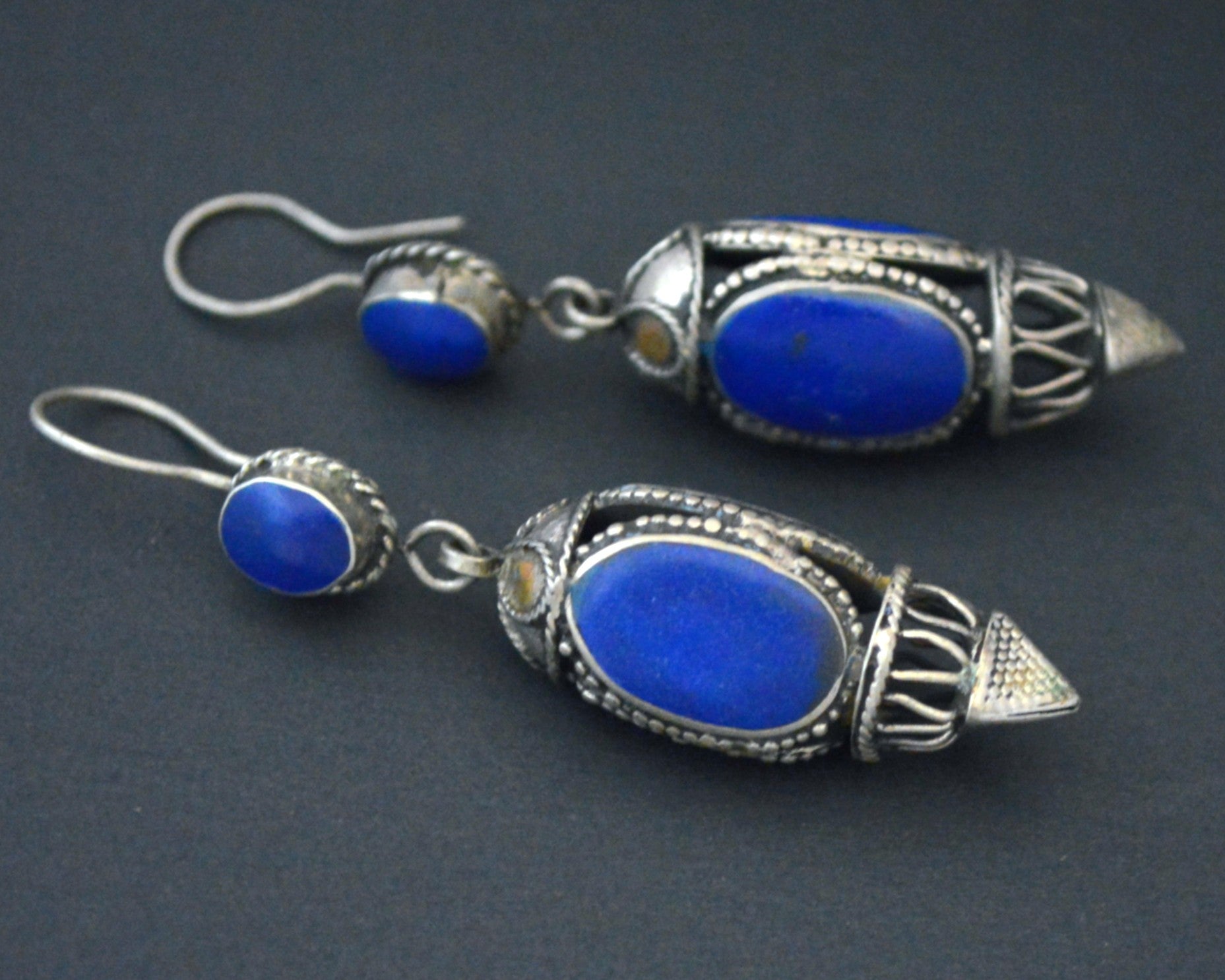 Afghani Lapis Lazuli Dangle Earrings