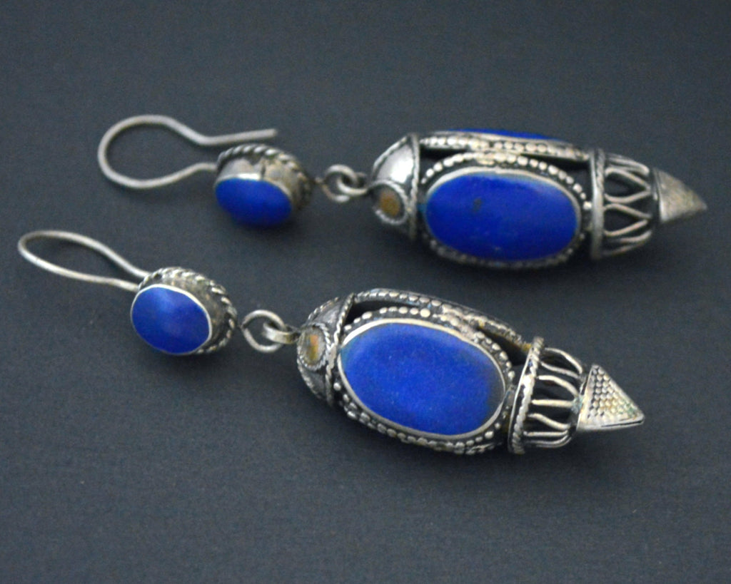 Afghani Lapis Lazuli Dangle Earrings