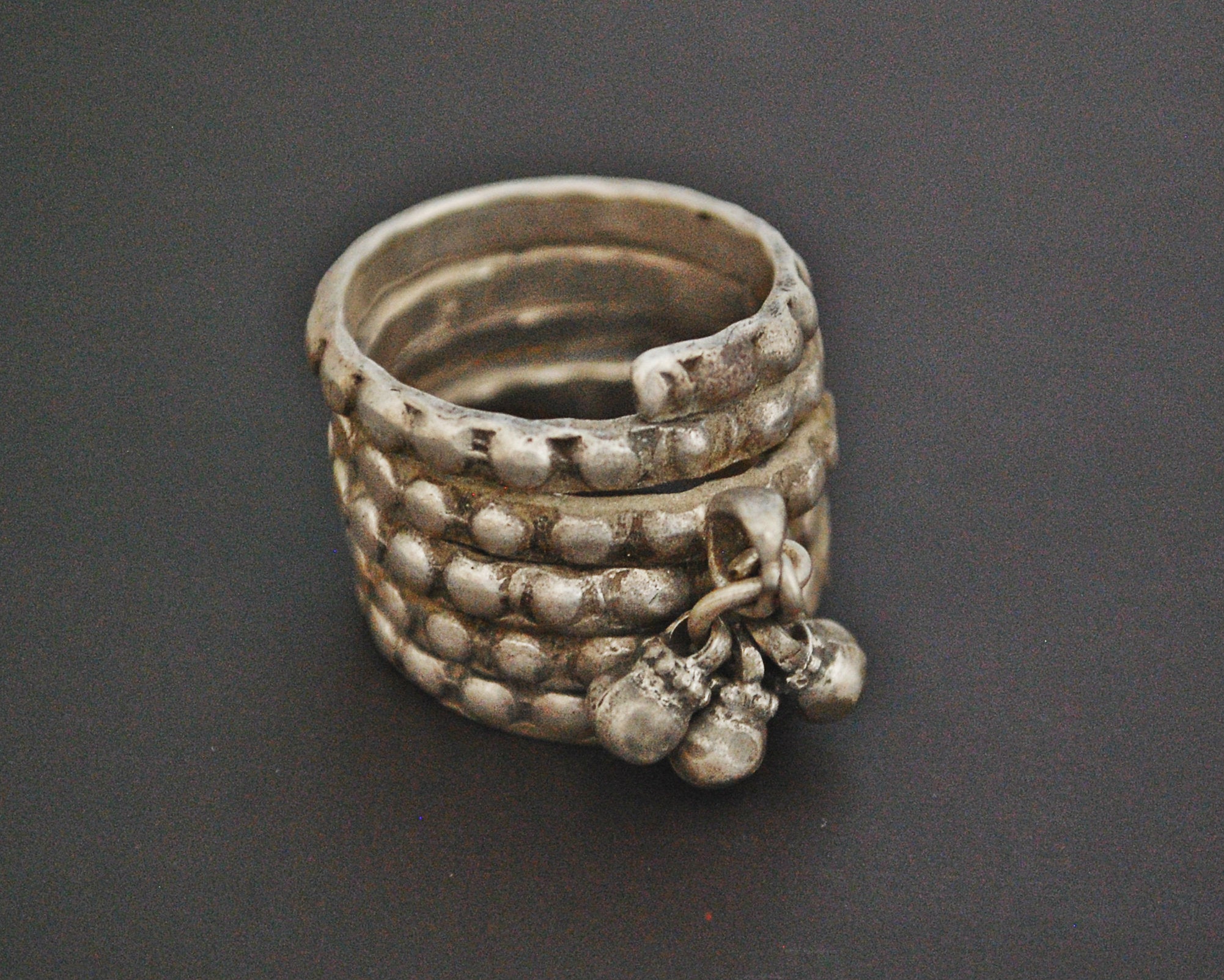 Old Tribal Coil Ring from India - Size 8