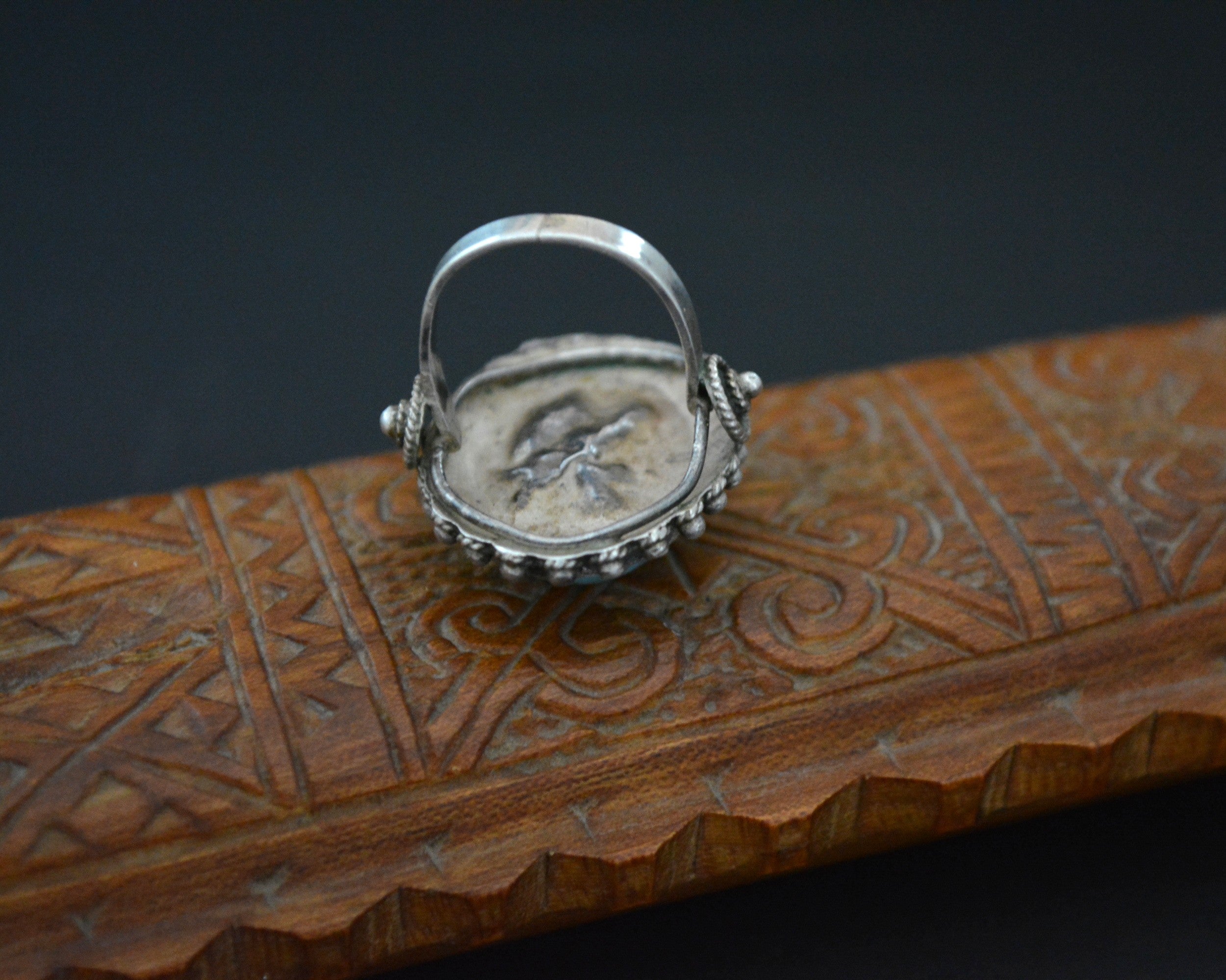 Ethnic Turquoise Ring - Size 5