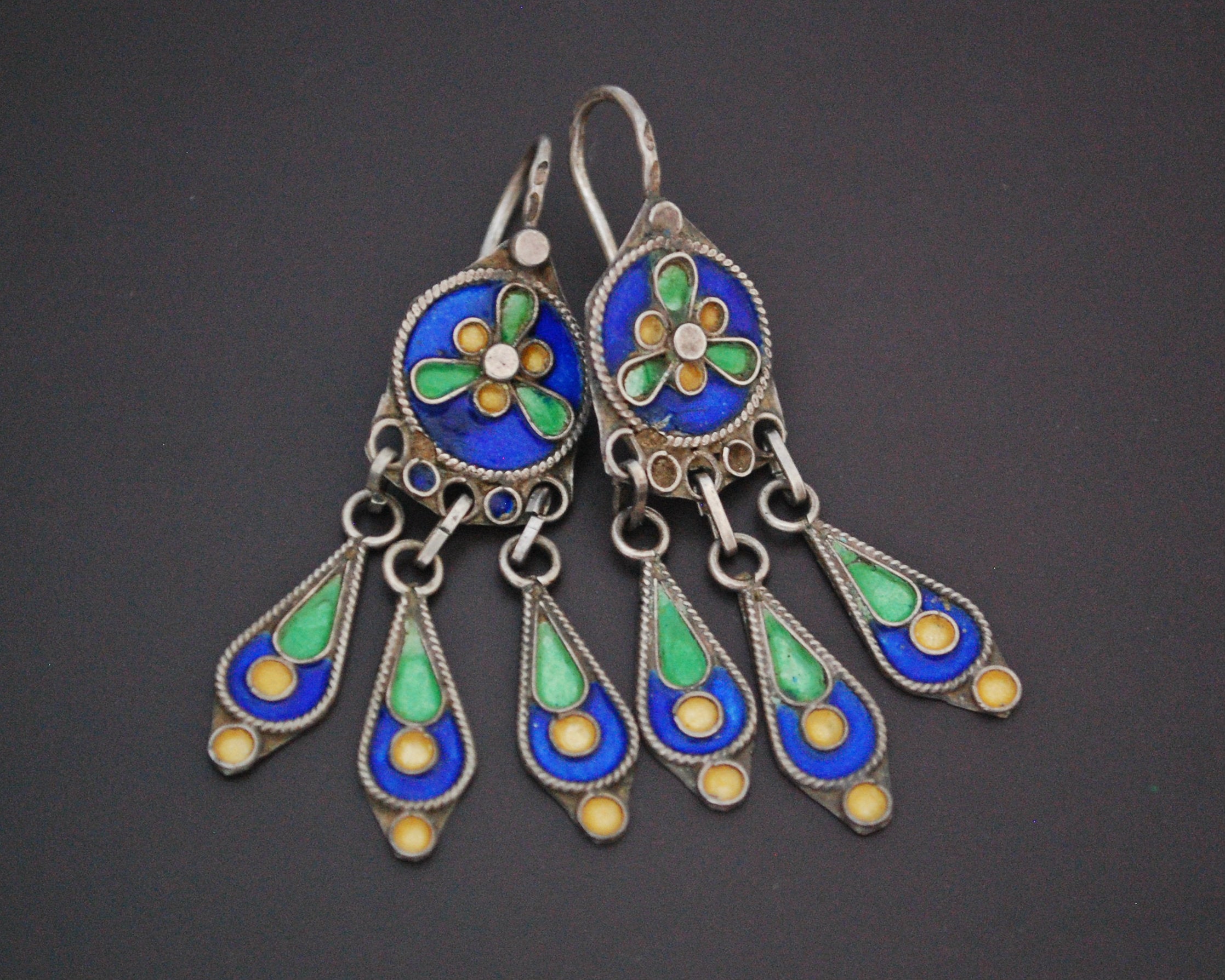 Cute Berber Enamel Earrings