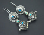 Afghani Dangle Earrings with Turquoise