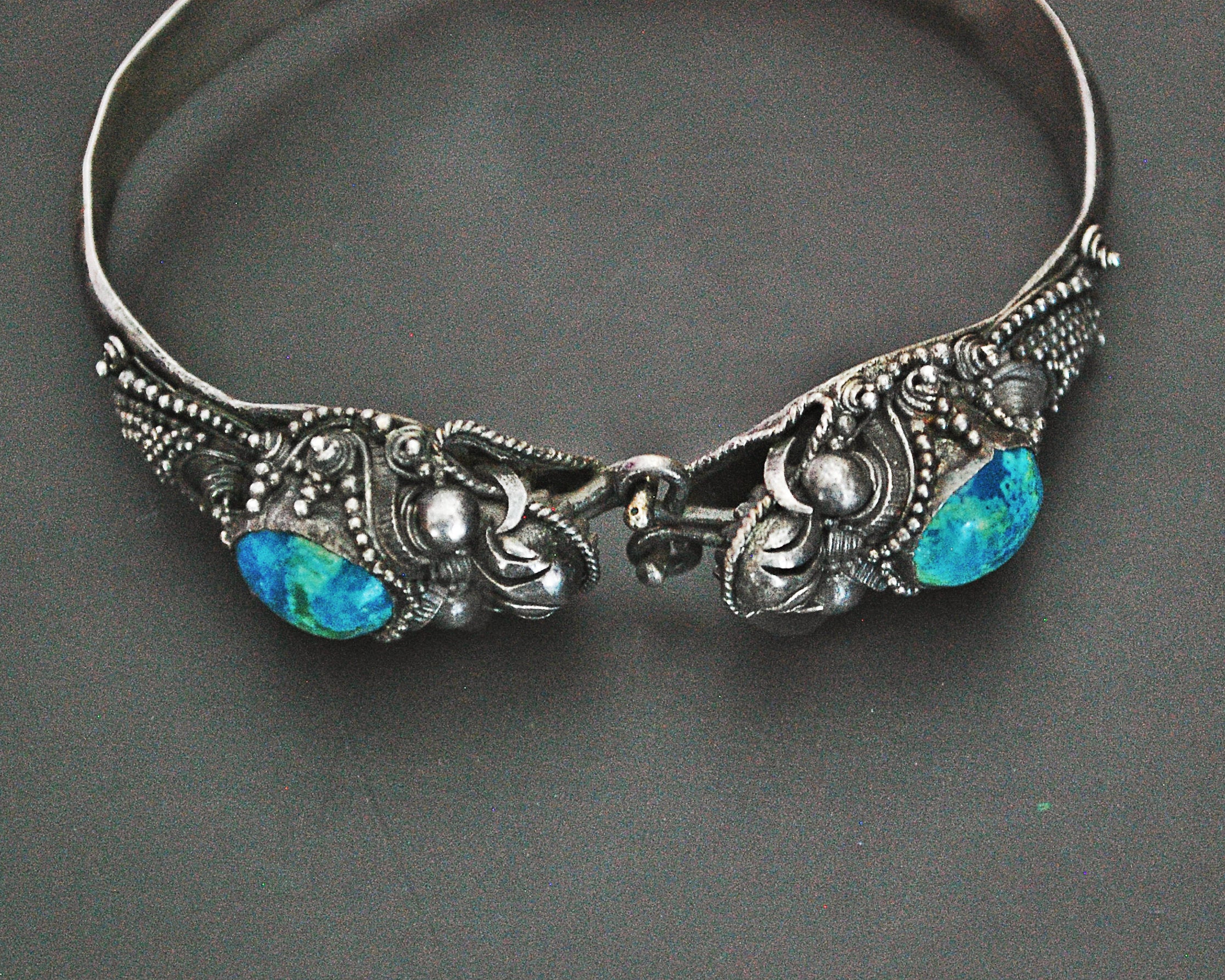 Balinese Dragon Bracelet with Chrysocolla - SMALL