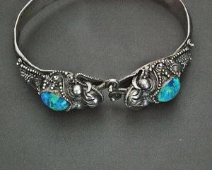 Balinese Dragon Bracelet with Chrysocolla - SMALL