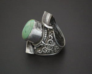 Gorgeous Nepali Turquoise Saddle Ring - Size 10