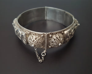 Tunisian Calligraphy Filigree Bracelet - Hinged -