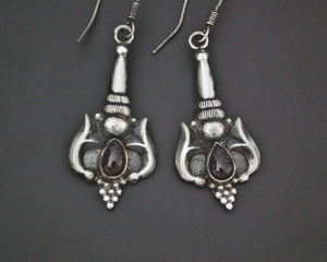 Ethnic Garnet Earrings from India
