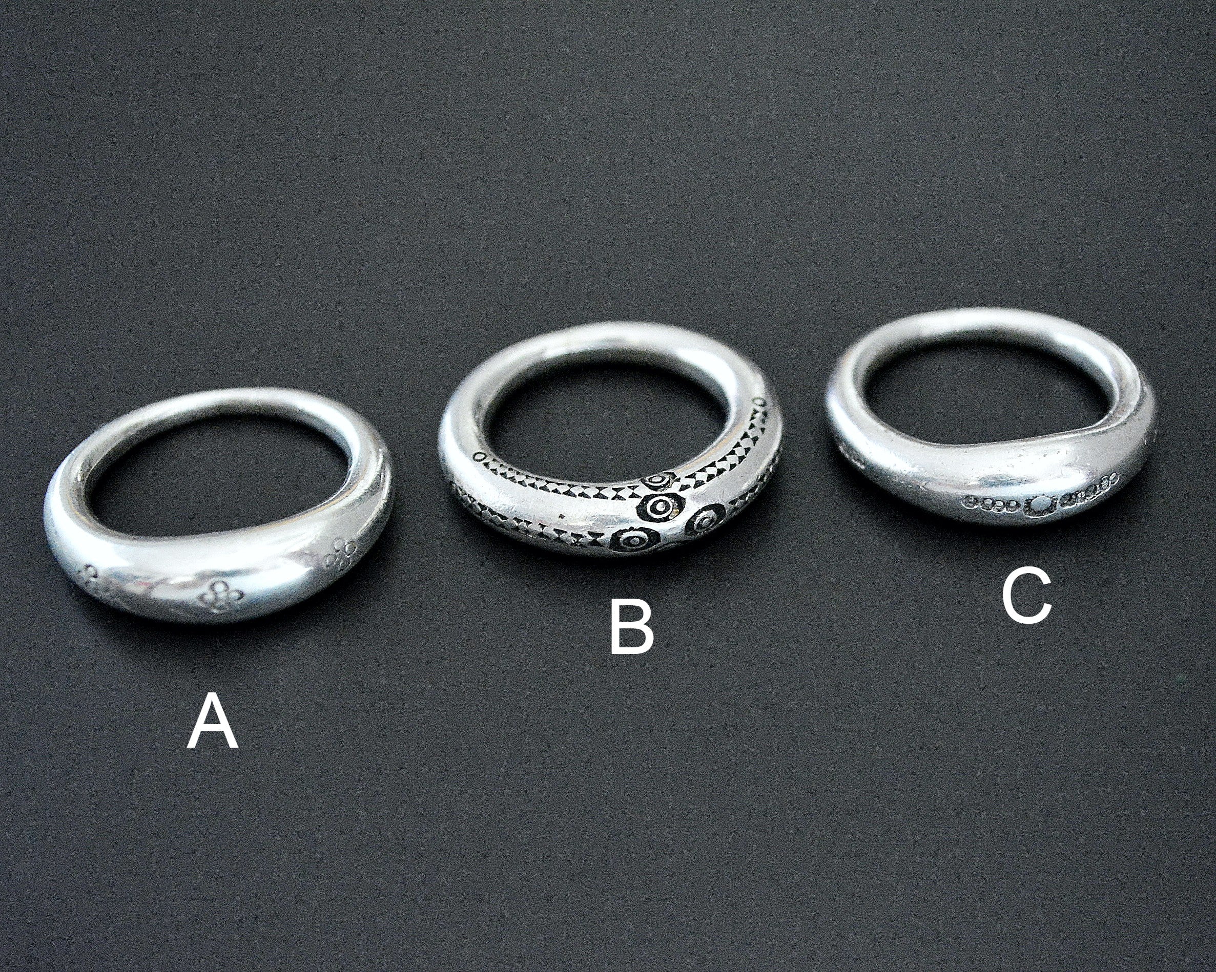 Tuareg Silver Ring - Size 7.25 - 8