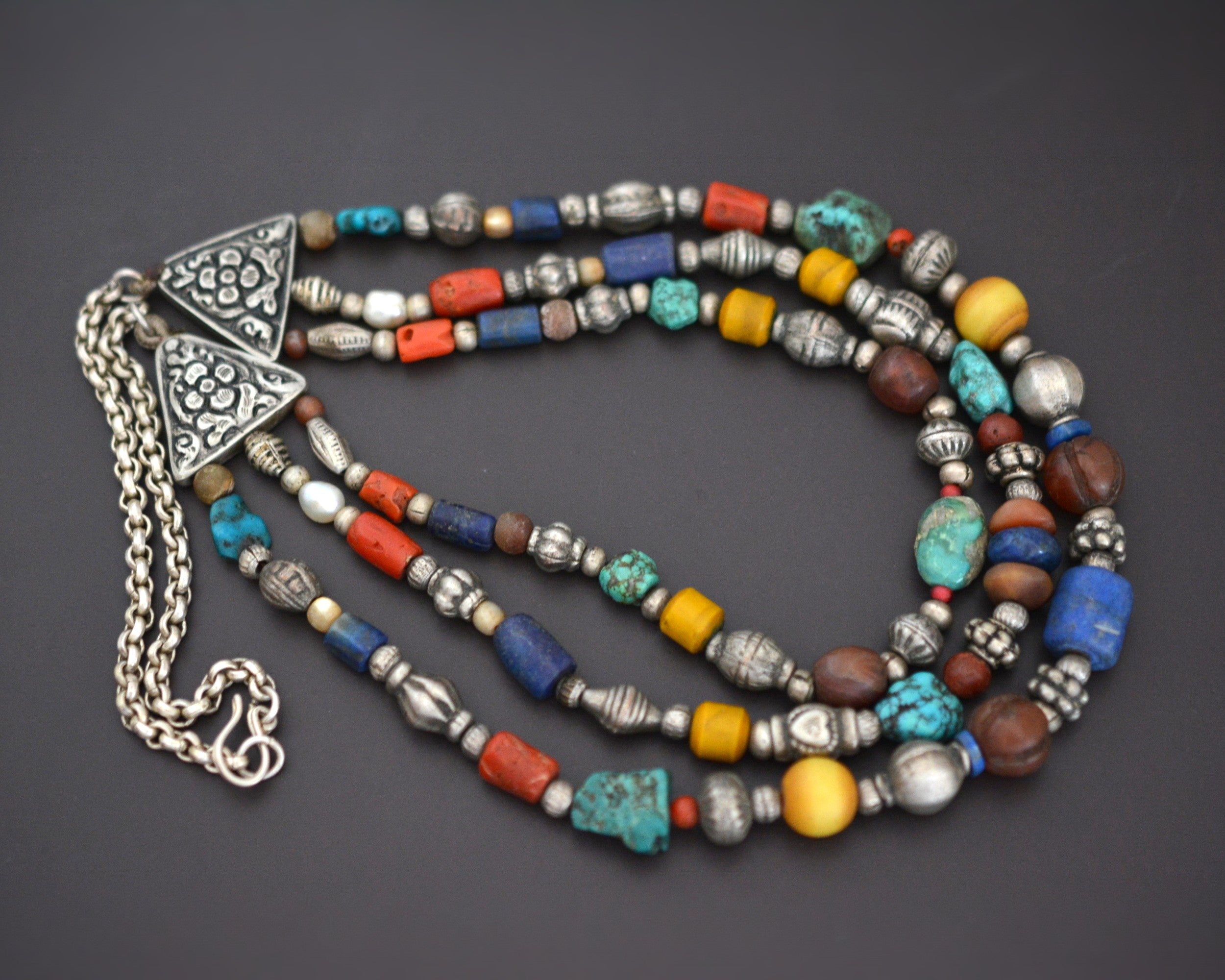 Reserved for A. - Vintage Nepali Multistone Necklace