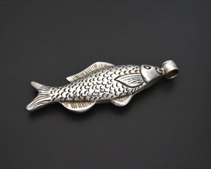 Large Nepali Silver Fish Pendant