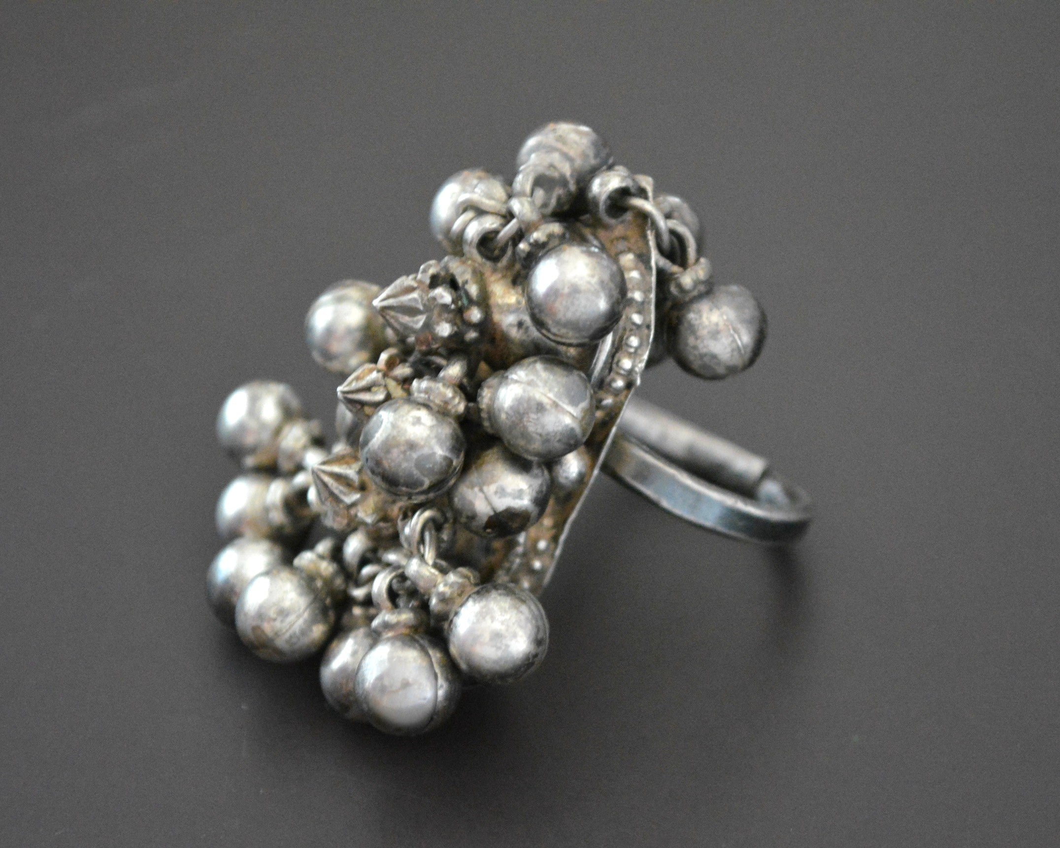 Rajasthani Silver Ring with Bells