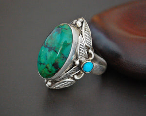 Ethnic Turquoise Ring from India - Size 8.75