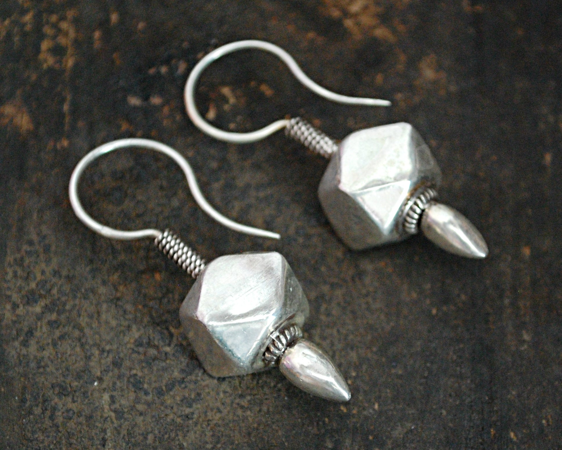 Rajasthani Silver Earrings with Spike