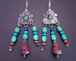 Uzbek Turquoise Dangle Earrings