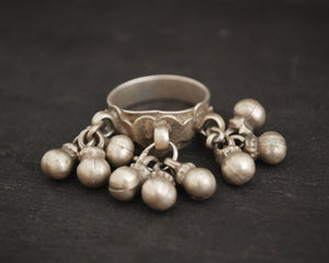 Rajasthani Tribal Silver Ring with Bells