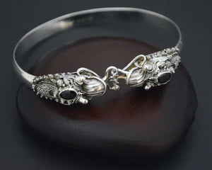 Double Dragon Garnet Bracelet from Bali - MEDIUM SIZE