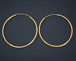 Large Gilded Hoop Earrings