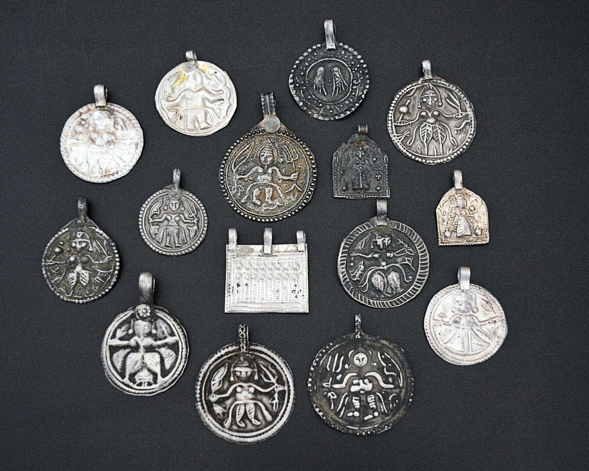 Set Hindu Charm Amulet Pendants - SET