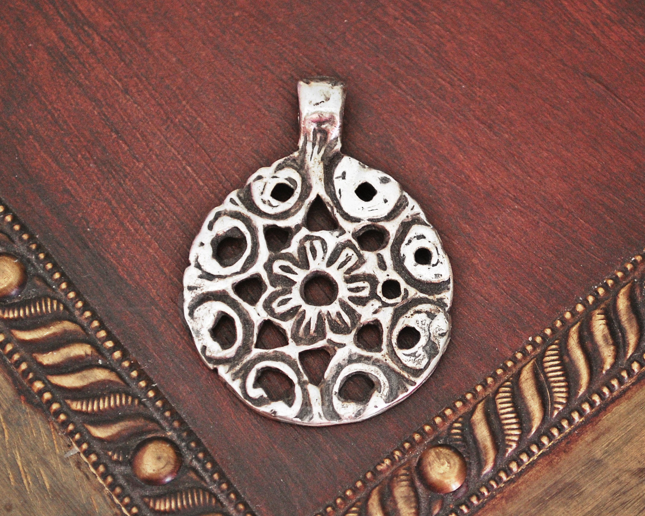 Old Berber Silver Amulet Pendant