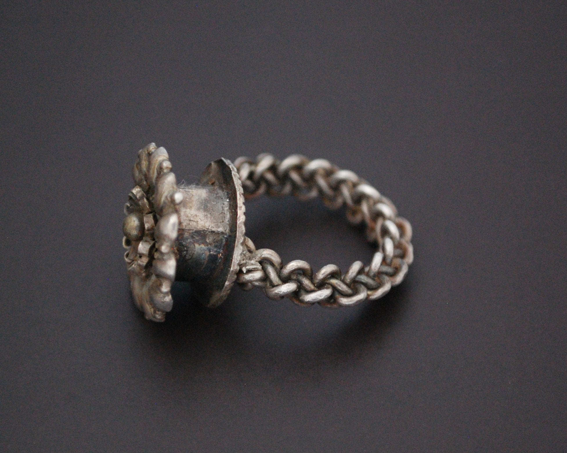 Tribal Rajasthani Silver Ring - Size 6.5