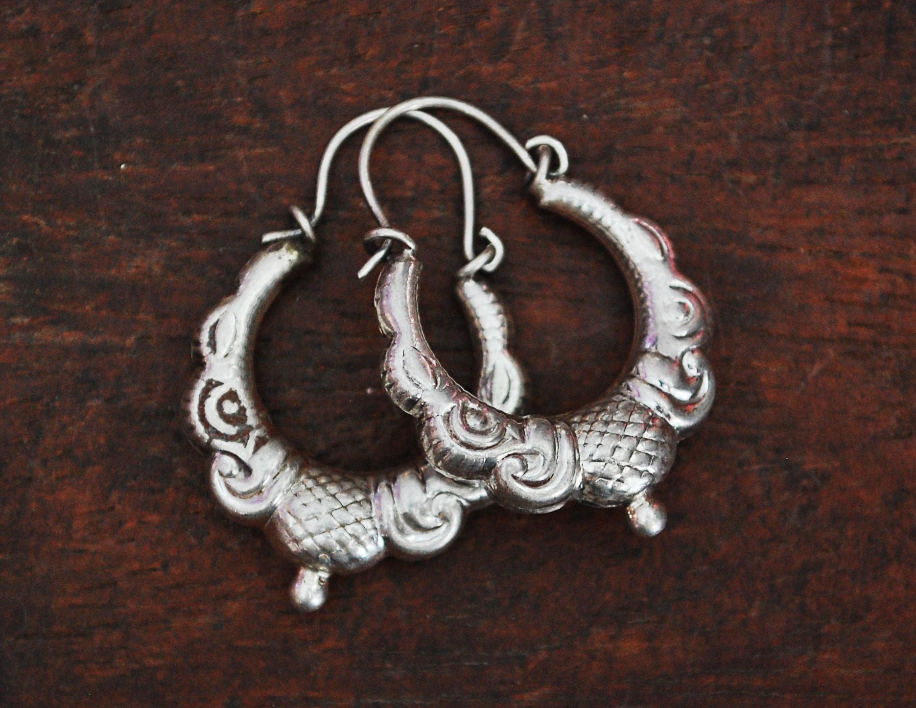 Ethnic Hoop Earrings - MEDIUM