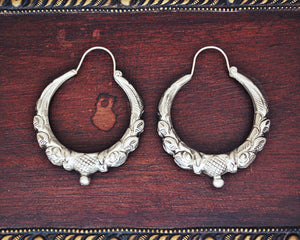 Ethnic Nepali Hoop Earrings - LARGE