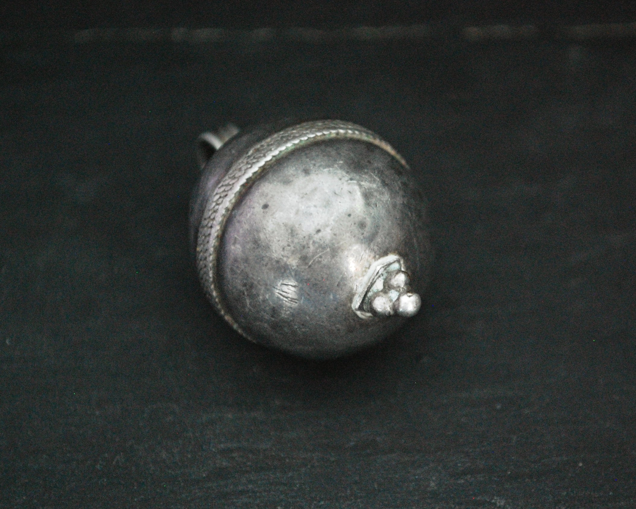 Turkmen Silver Bead Pendant