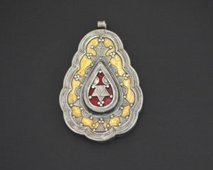 Large Gilded Silver Kazakh Pendant