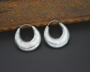 Flatened Ethnic Hoop Earrings - MEDIUM