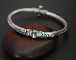 Ethnic Indian Silver Bracelet with Hinge