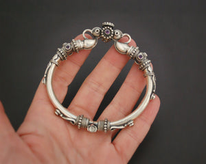 Indian Silver Bracelet with Amethyst
